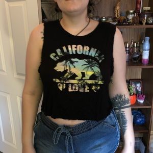 Black California tank top